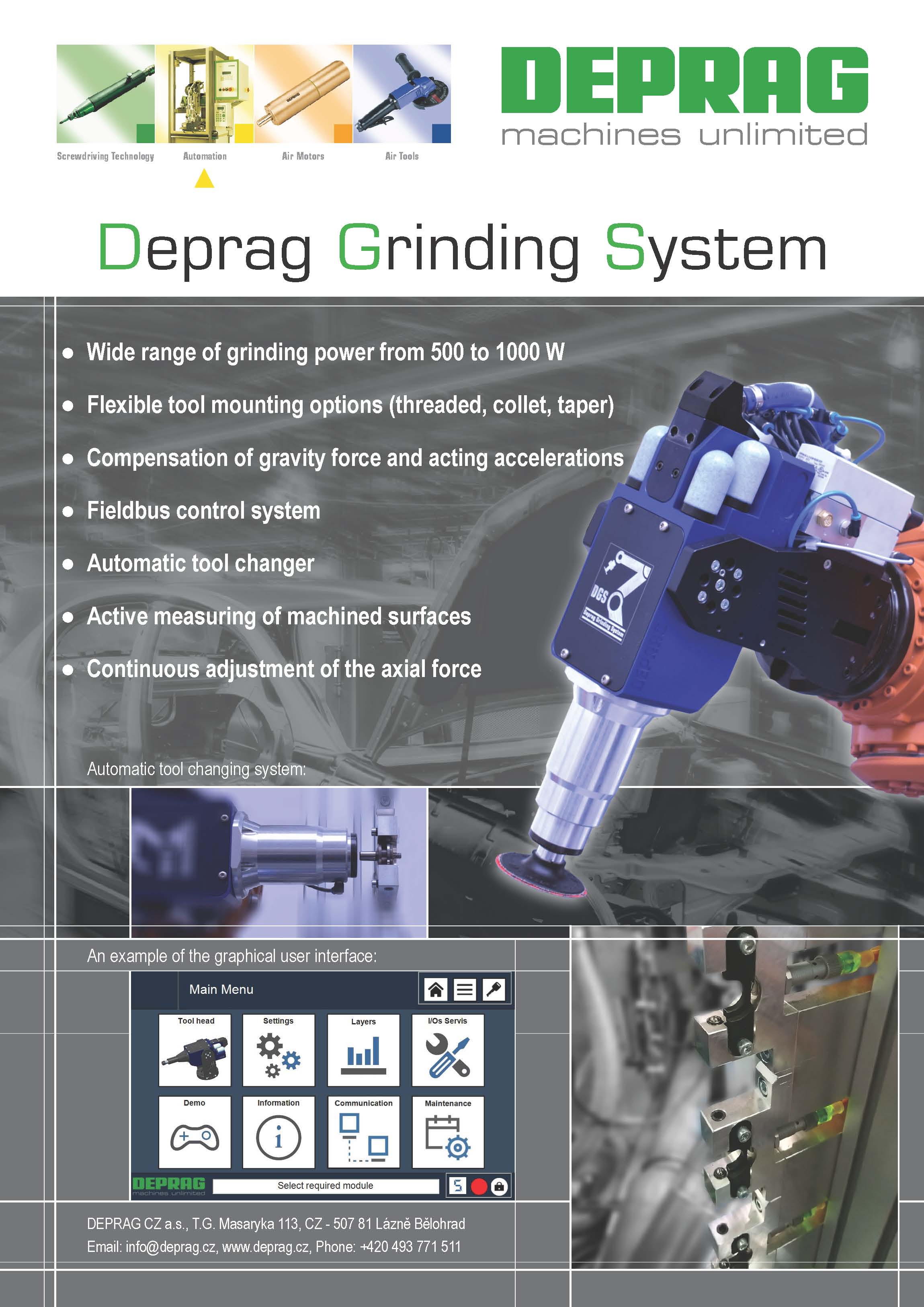 Dgs End Of Arm Tooling For Grinding And Polishing Deprag